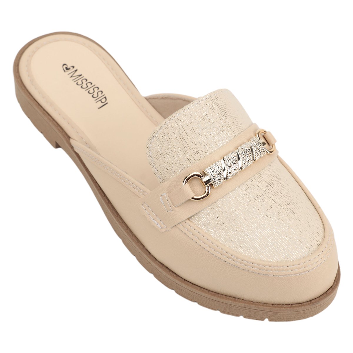 Mule Feminino Bico Redondo Mississipi ME731 Feira de Calçados