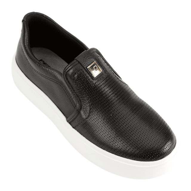 Tênis Pegada Feminino Slip Feminino Preto Tênis Feminino Slip On