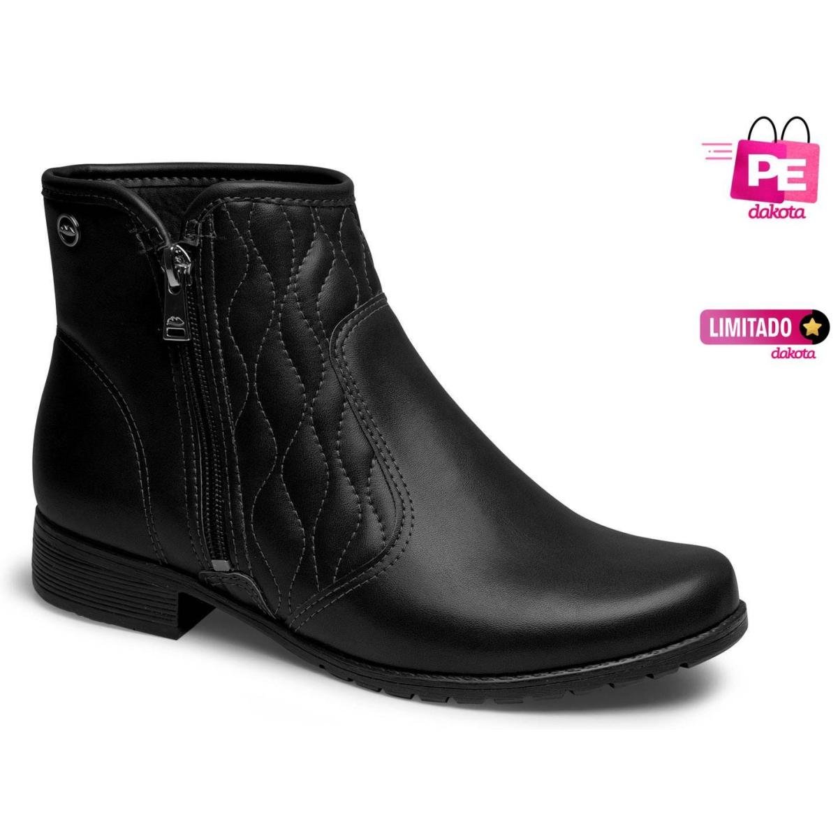 Bota Feminina Salto Baixo Dakota D2184 | Feira de Calçados
