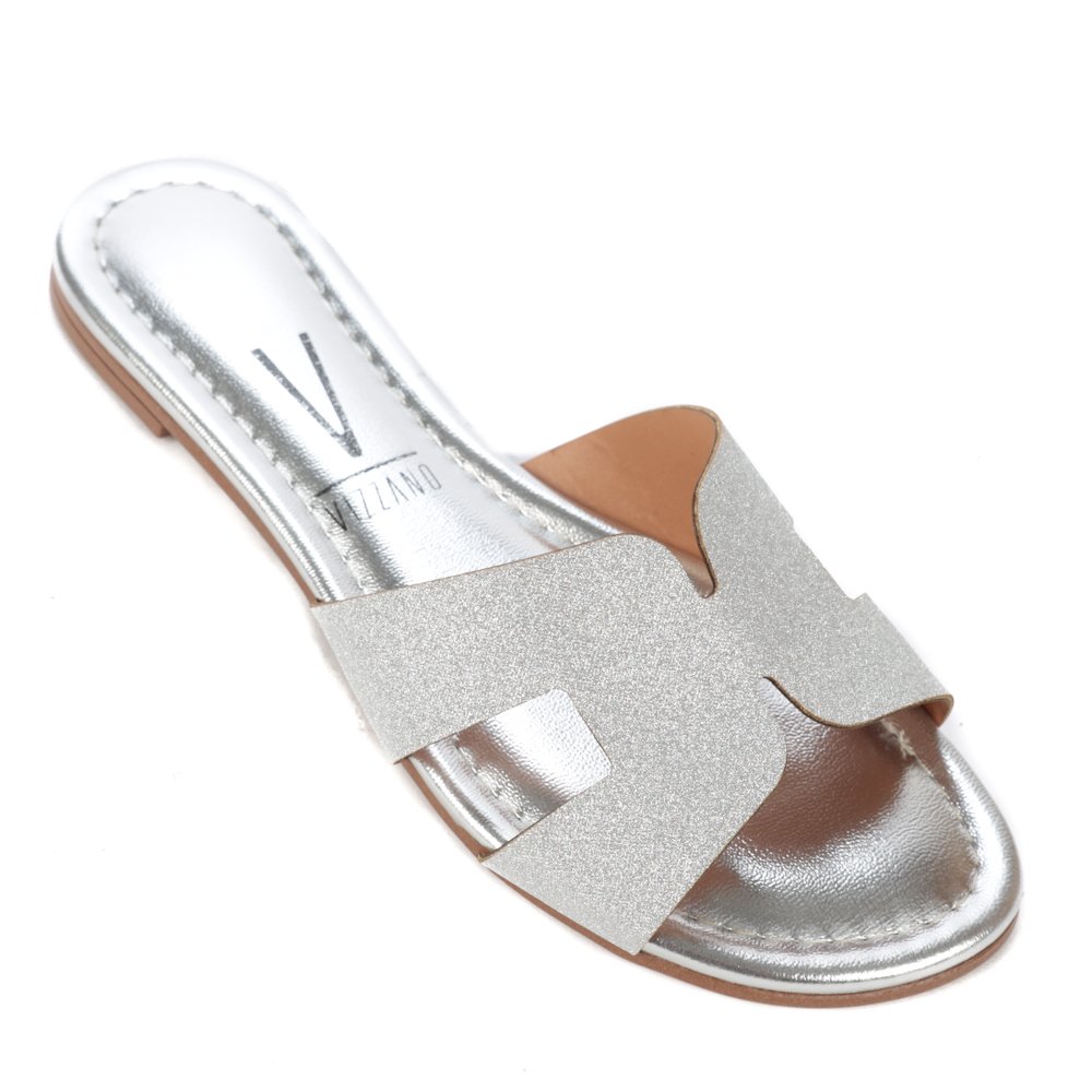 Rasteira Feminina Metalizada Bico Quadrado Vizzano 6371.167