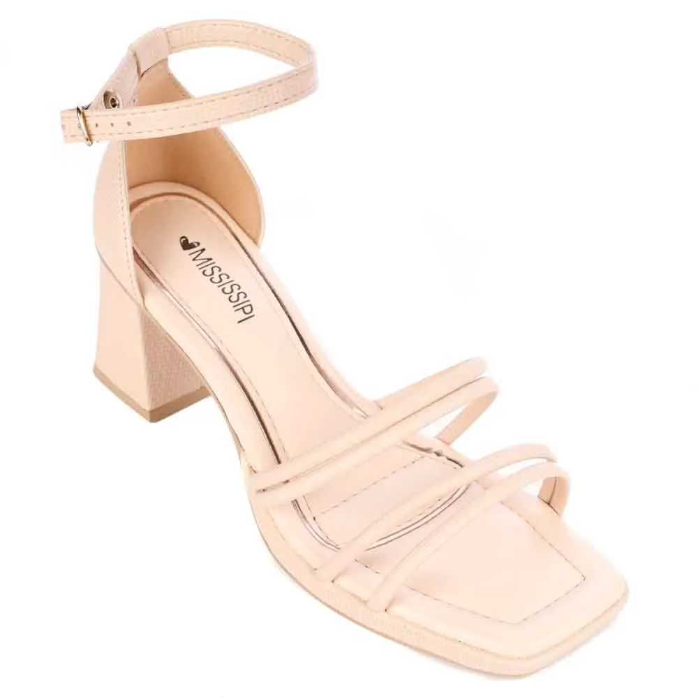 Sandália Feminina Salto Grosso Mississipi Q7523 Feira de Calçados