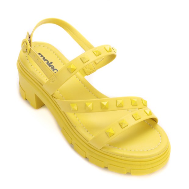 Sandália Feminina Salto Grosso Moleca Feira de Calçados