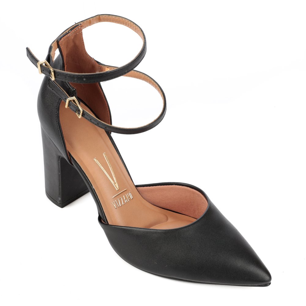 Sapato Scarpin Feminino Salto Grosso Vizzano Feira de