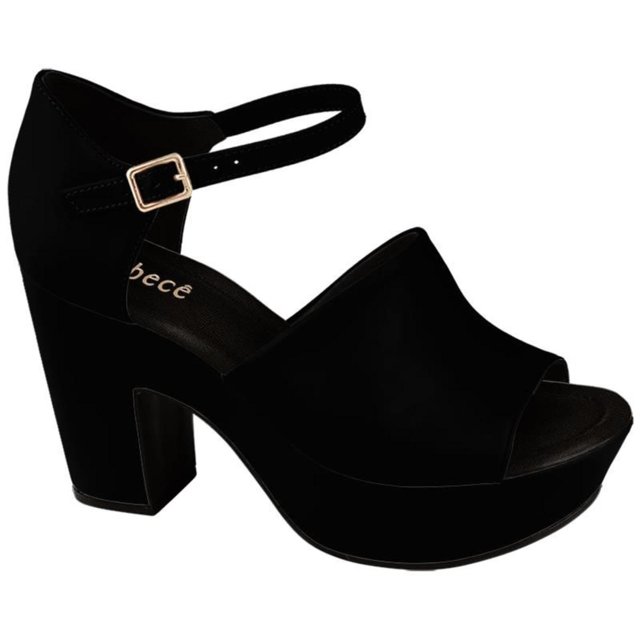 Sandália Feminina Salto Grosso Alto Bebecê T5118-154 Feira de