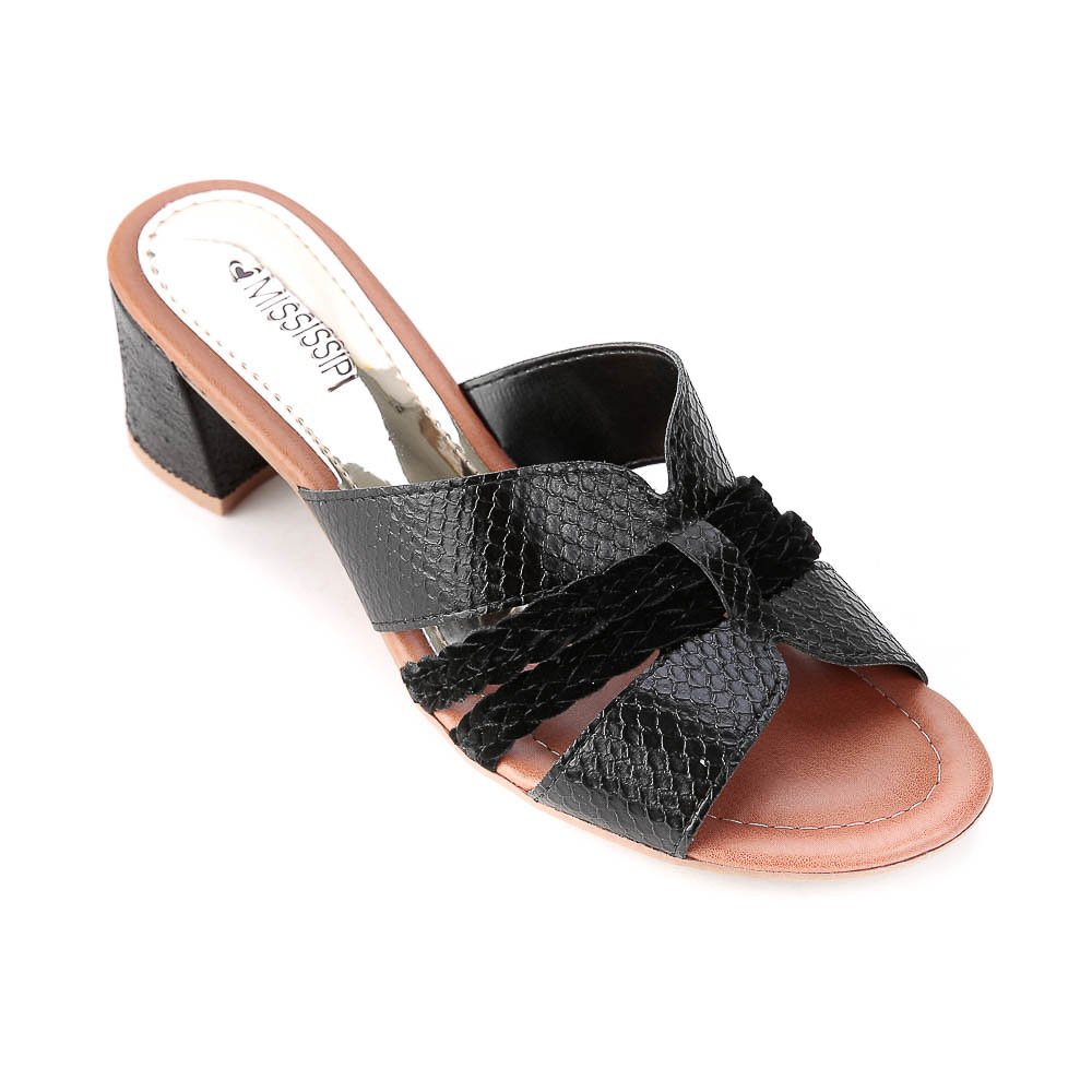 Tamanco Feminino Salto Bloco Mississipi Q1201 Feira de Calçados