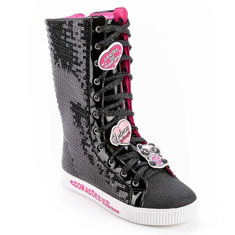 Tênis Bota Cano Alto Luluca Pampili Patches 435.140 | Loja Online