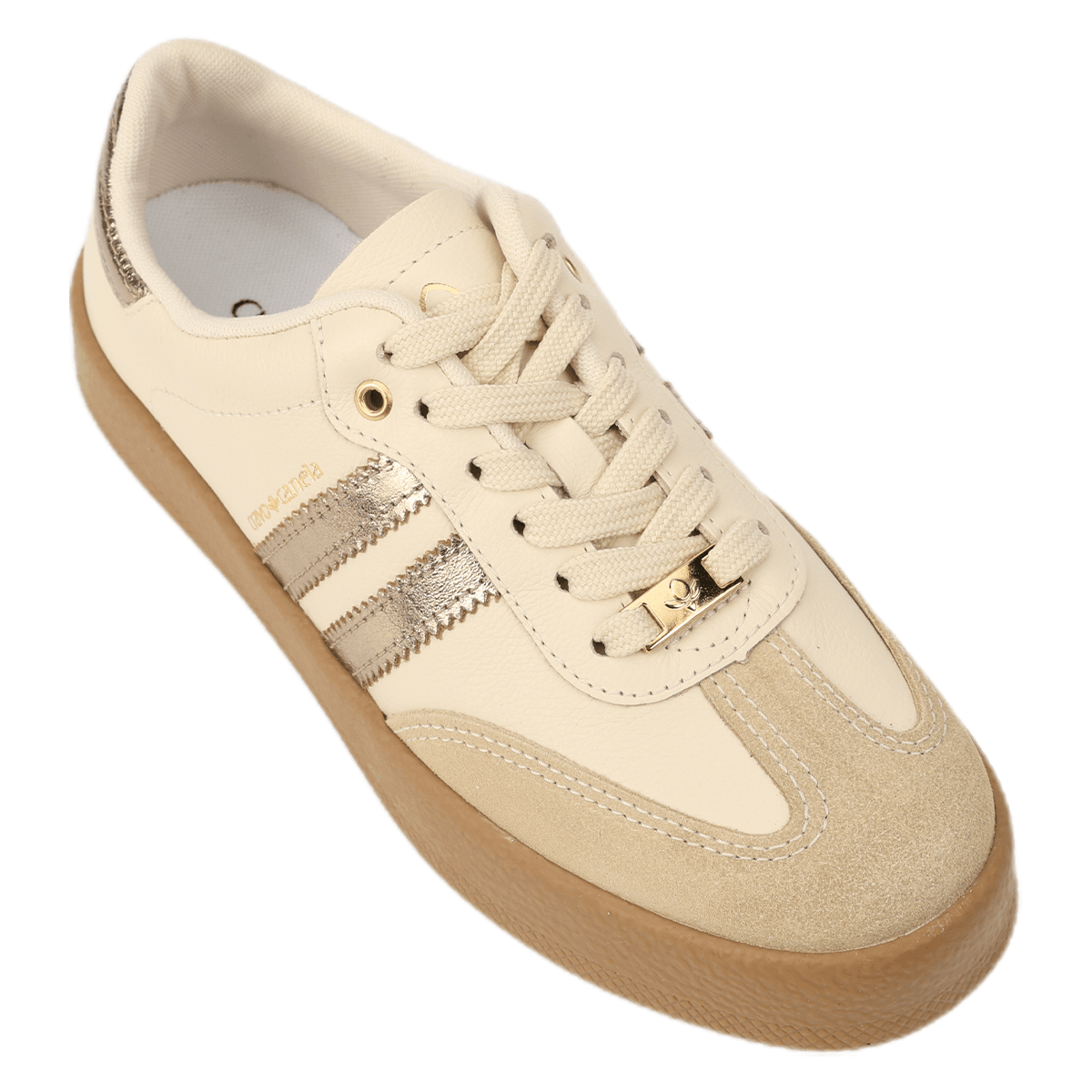 Tênis Feminino Casual Couro Cravo e Canela 1573CC | Feira de Calçados