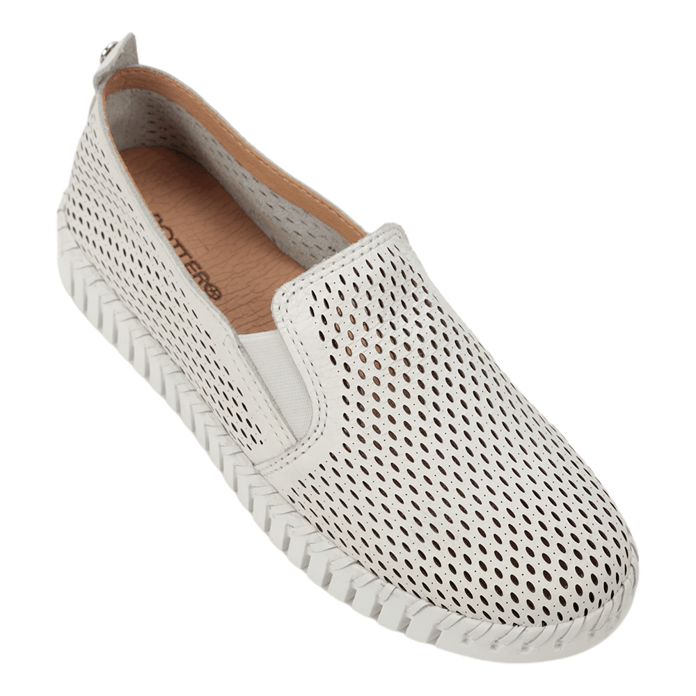 Bottero Slip On Couro Branco Tênis Feminino Slip On Couro Bottero