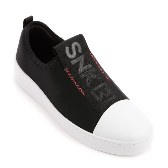 Tenis Slip On Ramarim Branco/preto/preto Feminino 21-77202