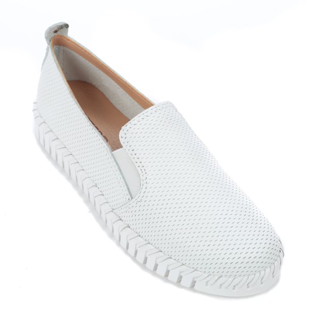 Tênis Branco Slip On Couro Branco Tênis Feminino Slip On Couro
