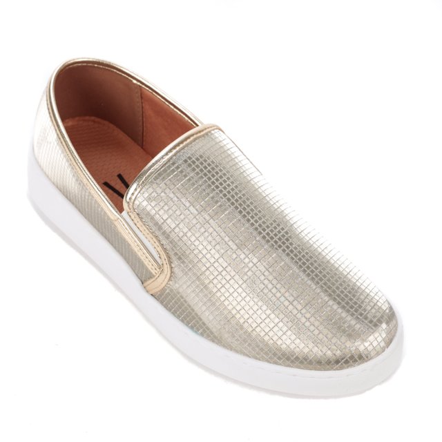 Tênis Feminino Slip On Metalizado Vizzano Feira de Calçados
