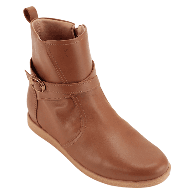 Bota Feminina Cano Curto Couro Usaflex AL2803-003 Feira de Calçados