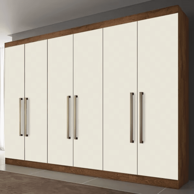 Guarda-roupa de Casal 100% MDF Fundo 6mm 2,74m | Luna Móveis