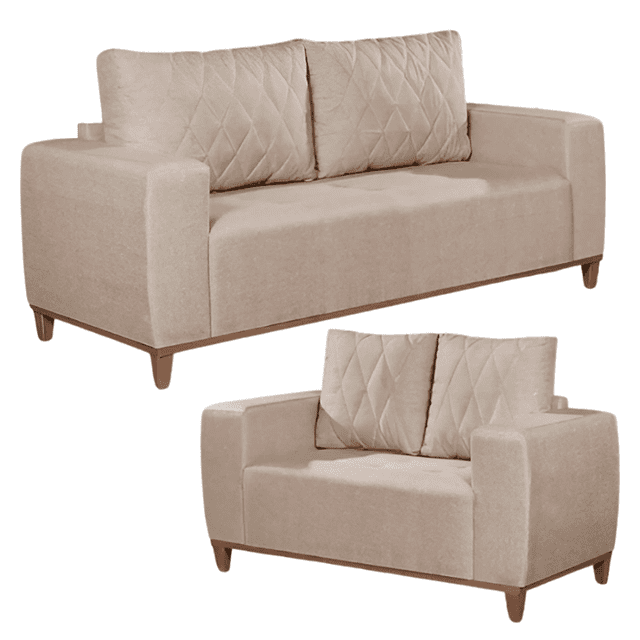 Sofá Retrô 3x2 Lugares Luna Móveis