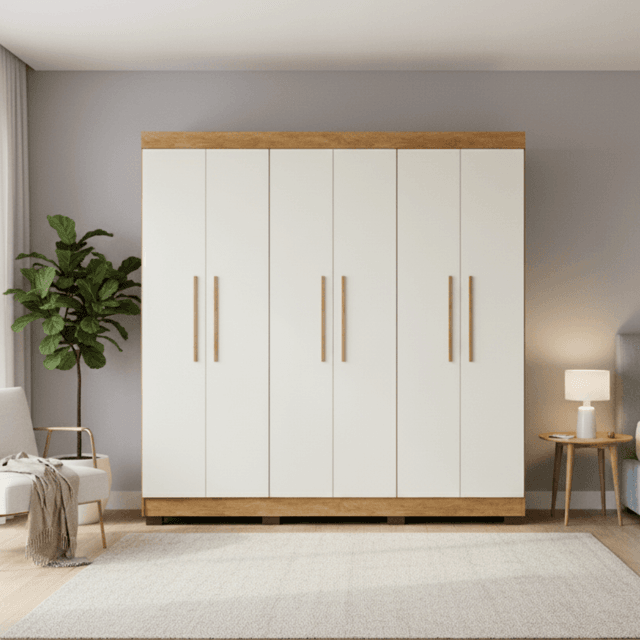 Guarda-roupa de Casal 100% MDF 2,10m | Luna Móveis