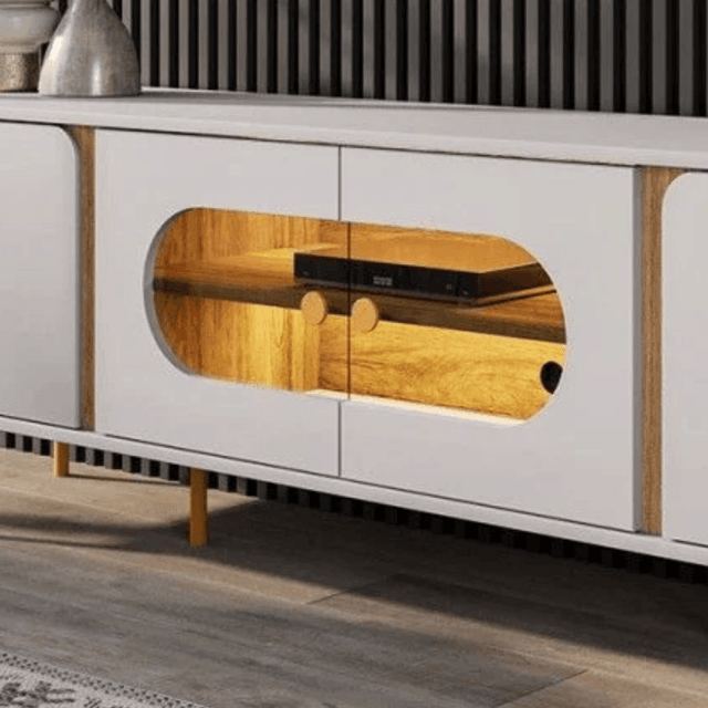 Rack com LED com Pés de Aço 1,80m | Luna Móveis