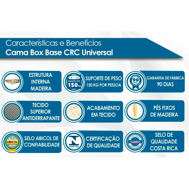 Base para Cama Box Queen 1,58m | Luna Móveis