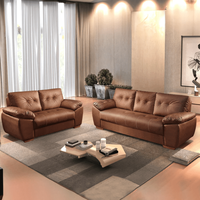 Sofá 3x2 Lugares Tecido Coss Luna Móveis