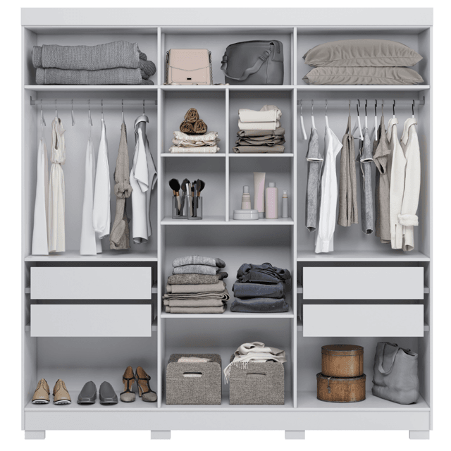 Guarda-roupa de Casal 100% MDF 2,10m | Luna Móveis