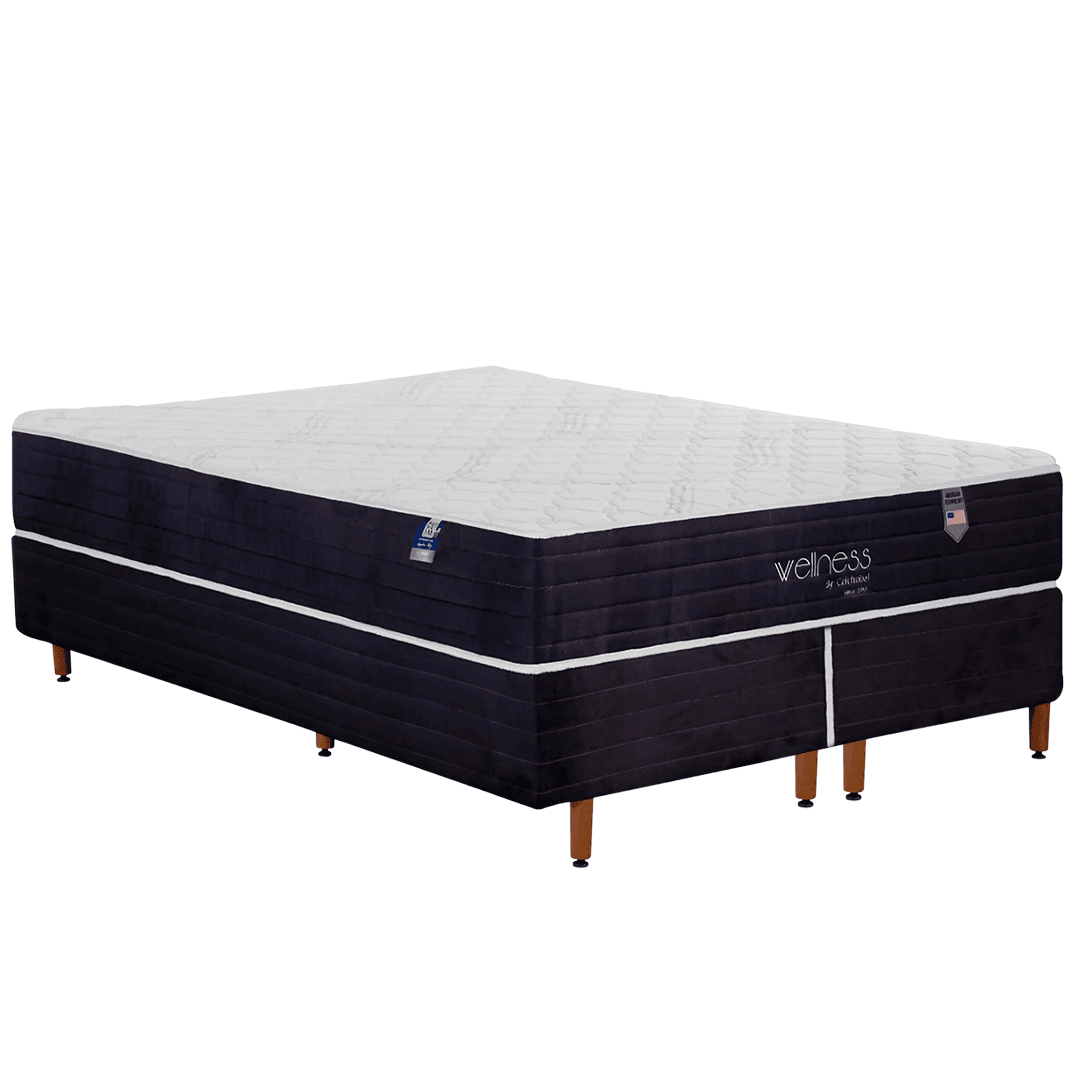 Cama box de Casal com Molas Ensacadas Colchobel Modelo Wellness 1