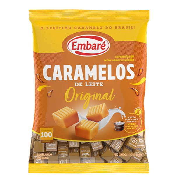 BALA DE CARAMELO EMBARÉ LEITE ORIGINAL 660GR Casa do Chocolate