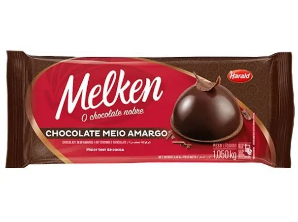 CHOCOLATE MELKEN MEIO AMARGO BARRA 1KG