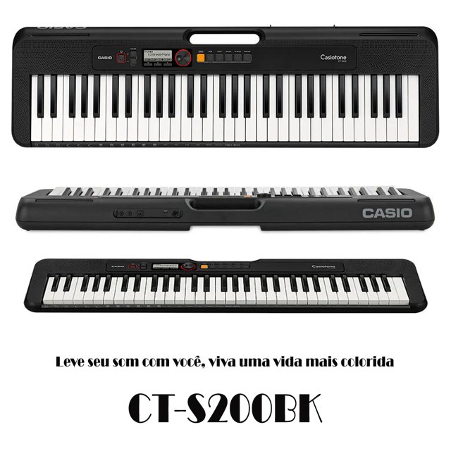 Teclado Casio Musical Infantil SA76AH2 - Teclado Elétrico Mini SA-76 - Casio