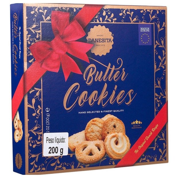 Biscoito Amanteigado Butter Cookies Danesita 200g Importado Top Candy