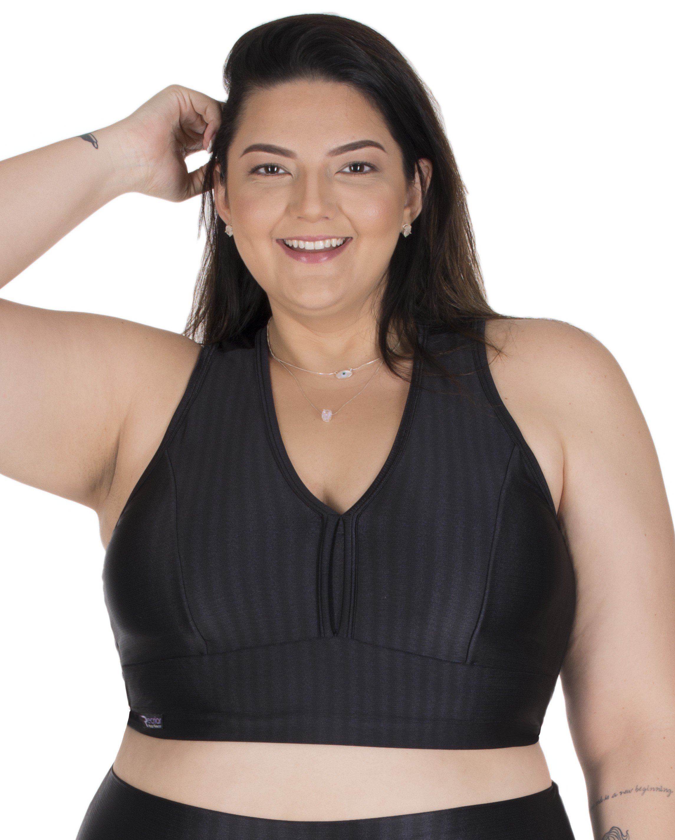 Top para discount academia plus size