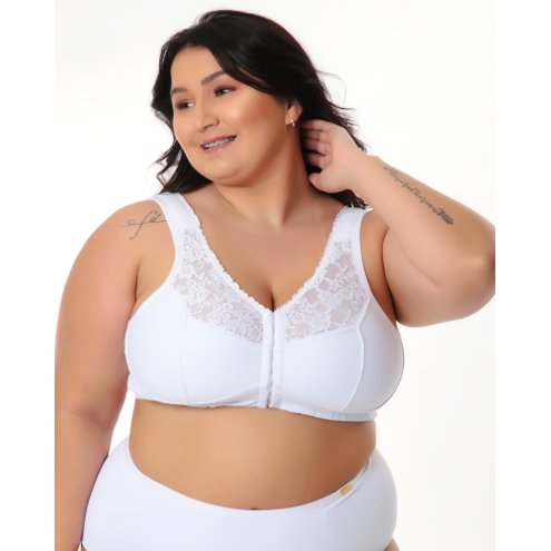 Sutiã Eva Plus Size Em Microfibra E Renda