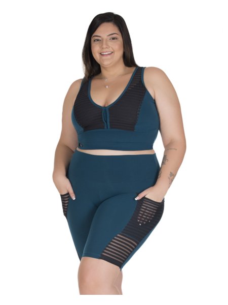 bermuda ginastica plus size