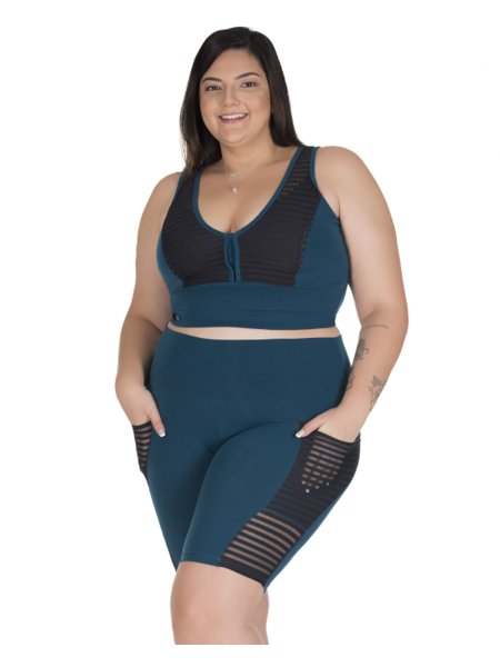 bermuda de ginastica plus size