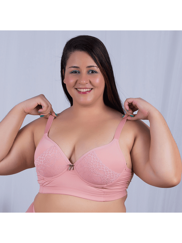 Sutiã Manuela Plus Size Em Microfibra E Renda Romance Recriar