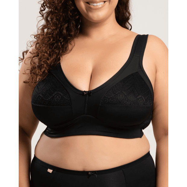 Sutiã Suzy Plus Size Em Microfibra E Renda Recriar Lingerie Plus Size