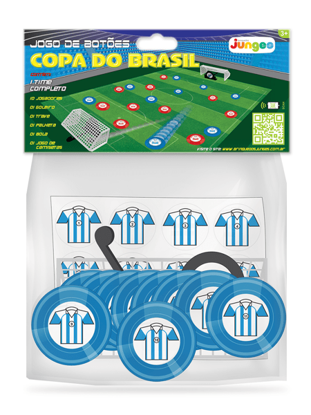 Antigo jogo de botão copa brasil, com 6 times originais do em