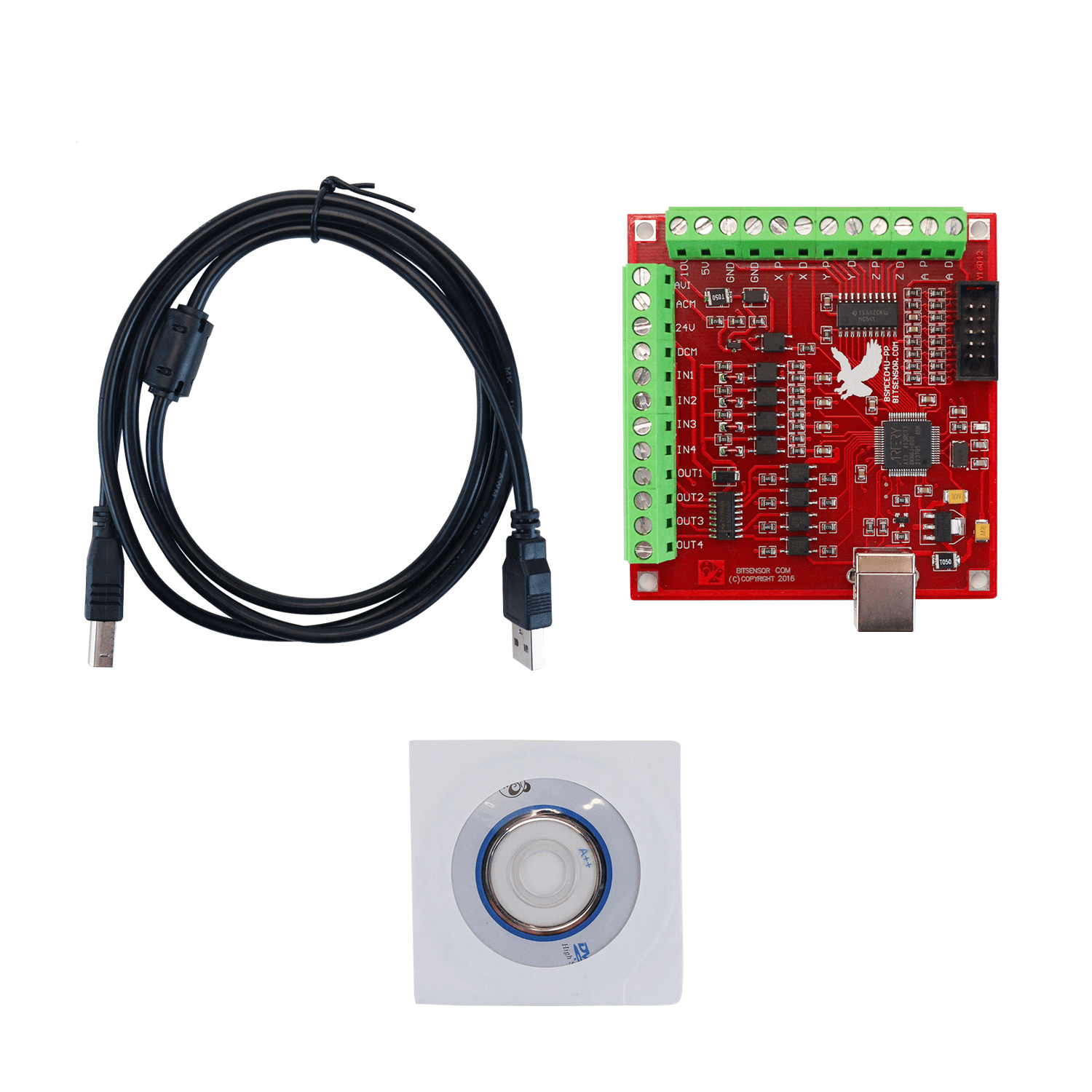 Placa Controladora Mach3 4 Eixos 100khz Interface Usb Cnc Nf