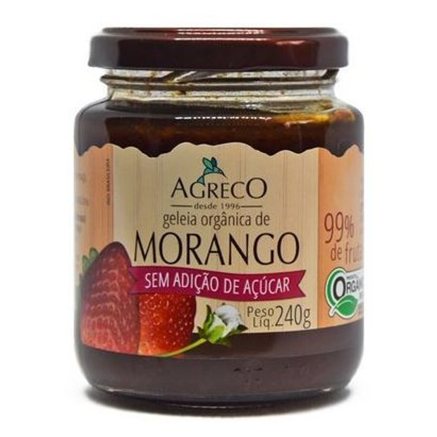 Geleia de Morango s/ Açúcar Orgânica - Boutique de Orgânicos