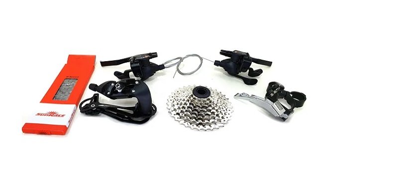 Kit Transmissão Bike Grupo Sunrace 24v Mtb 3x8v Peças Maurício