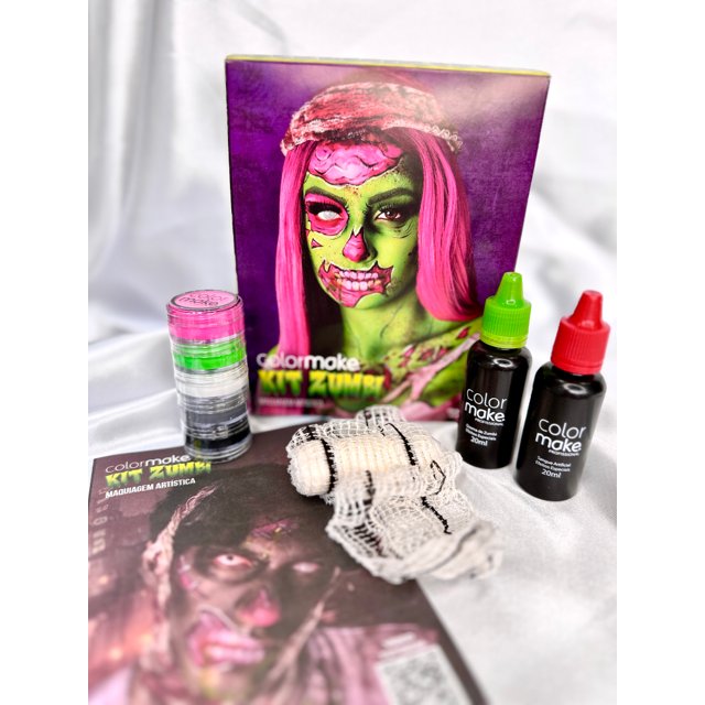 Kit Maquiagem Artística Para Efeitos Especiais De Zumbi - Halloween - 1  unidade - ColorMake - Rizzo - Rizzo Embalagens