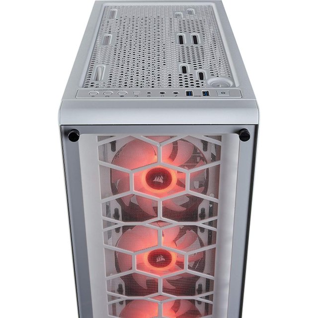 Gabinete Corsair 460X RGB Branco Crystal ATX - CC-9011129-WW