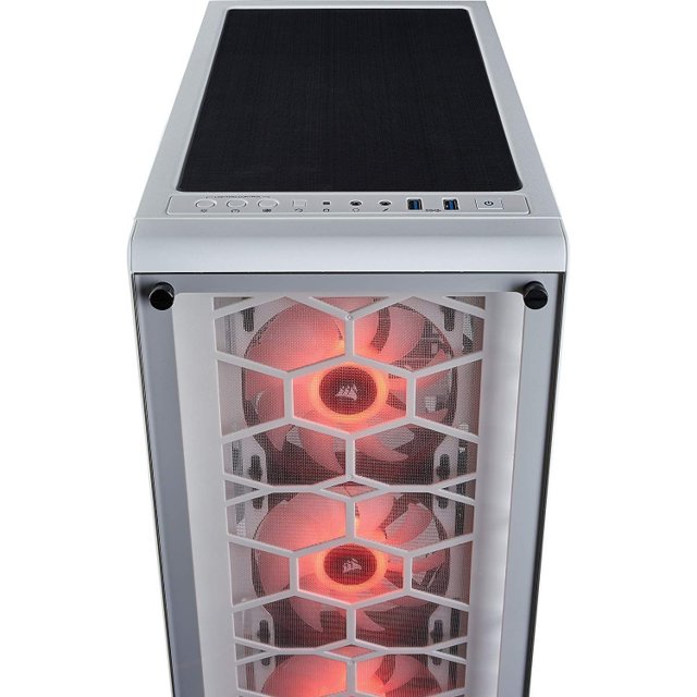 Gabinete Corsair 460X RGB Branco Crystal ATX - CC-9011129-WW