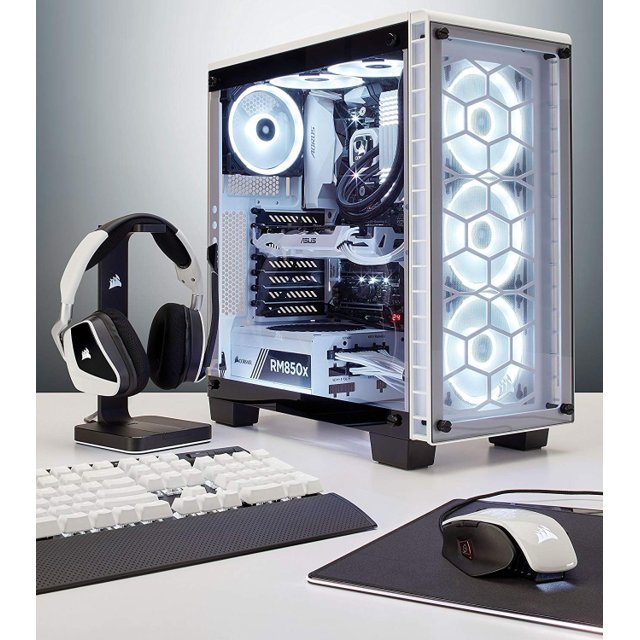 Gabinete Corsair 460X RGB Branco Crystal ATX - CC-9011129-WW