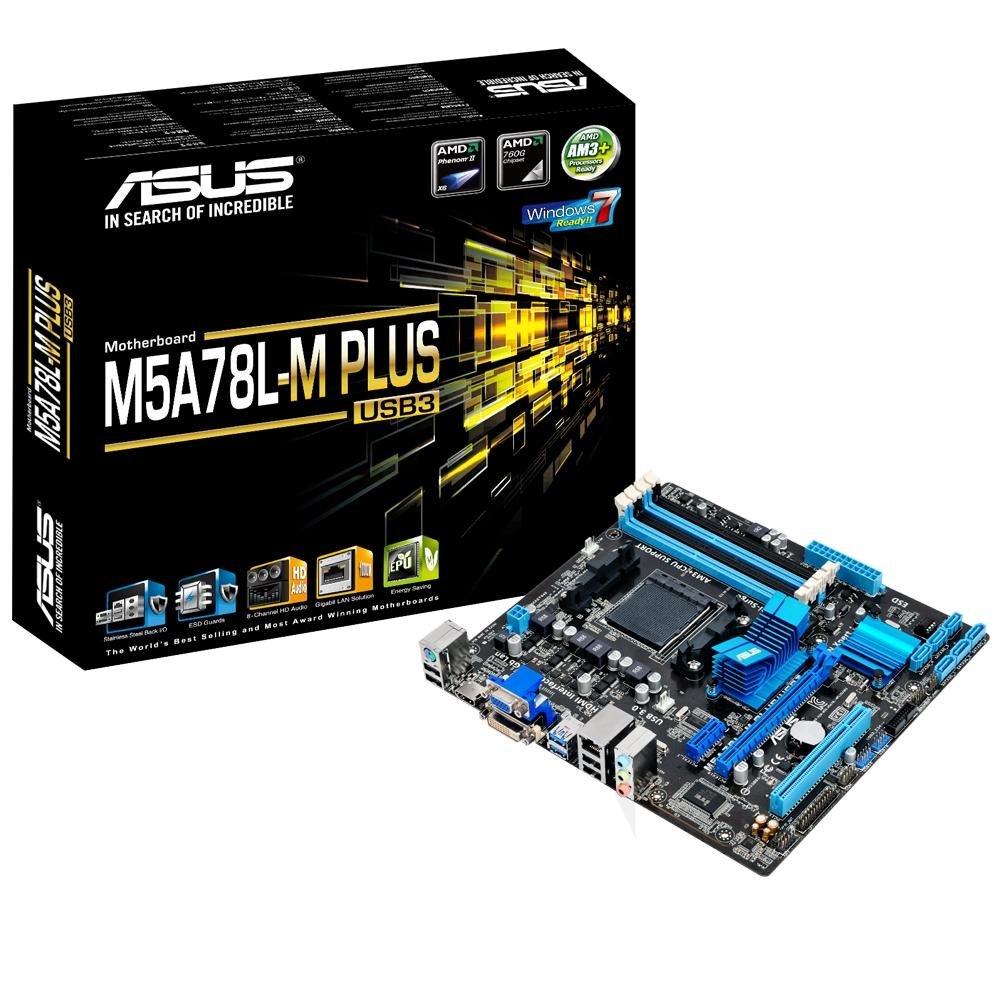 Placa-Mãe Asus M5A78L-M Plus/USB3, AMD AM3+, mATX, DDR3