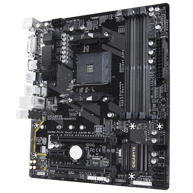 Placa-Mãe Gigabyte GA-AB350M-DS3H V2, AMD AM4, mATX, DDR4