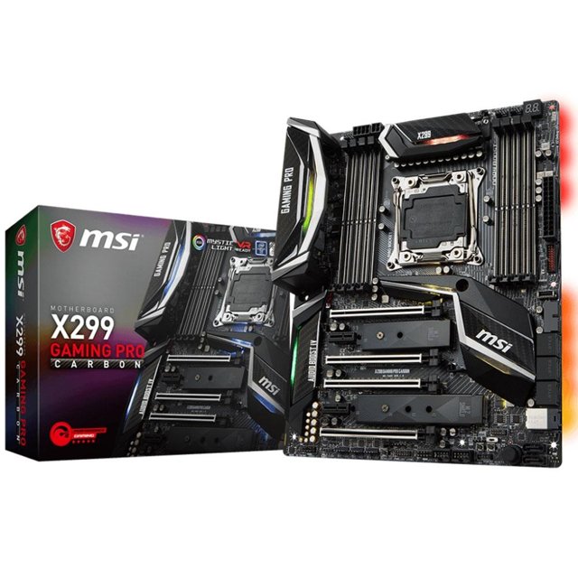 Placa-Mãe MSI p/ Intel LGA 2066 ATX X299 GAMING PRO CARBON DDR4