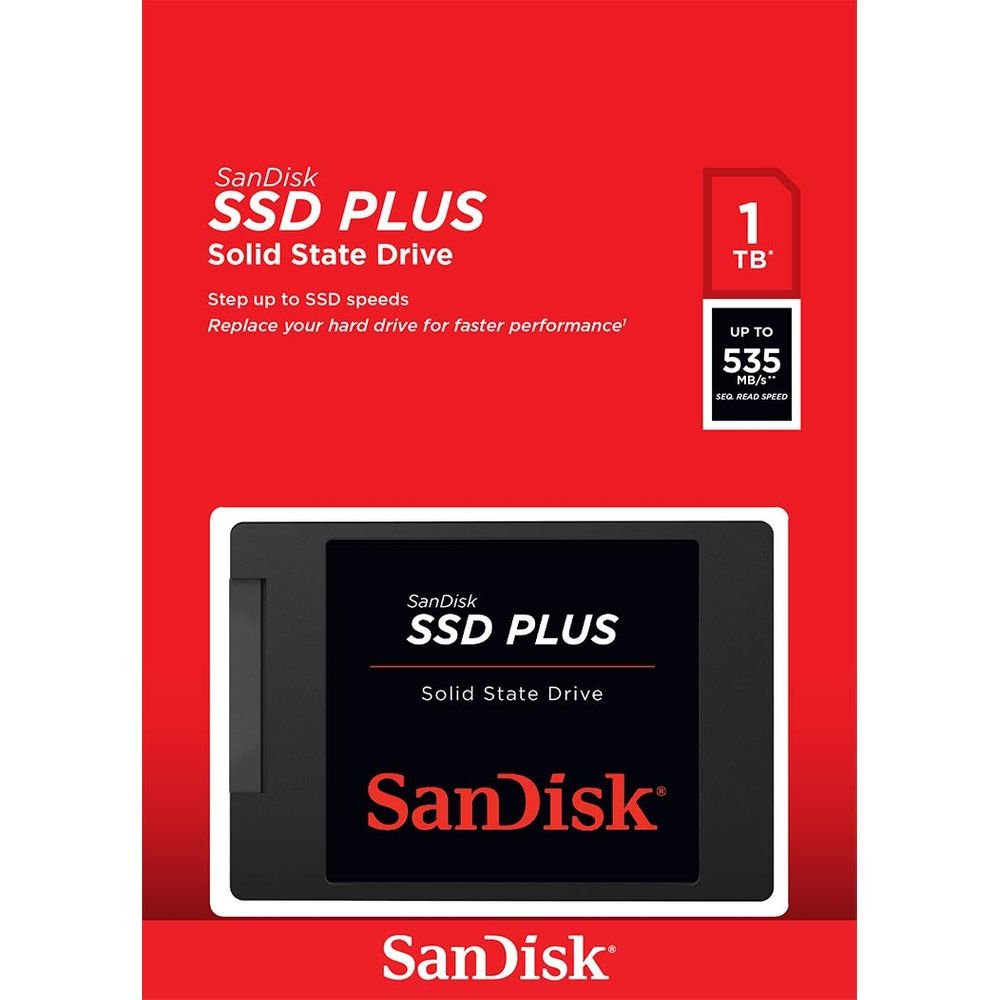 SSD 1TB Sandisk Plus 2.5" Sata III - SDSSDA-1T00-G26
