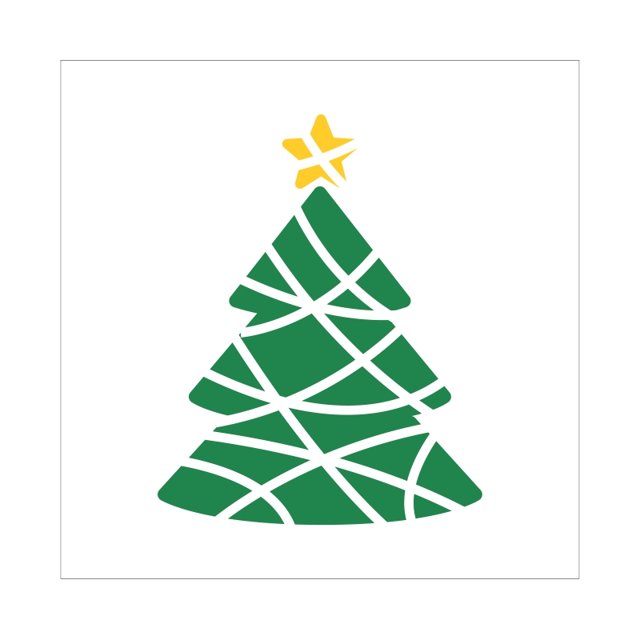 Stencil Árvore Natal - Ref 1158 | Stencil direto da fábrica com até 50% Off