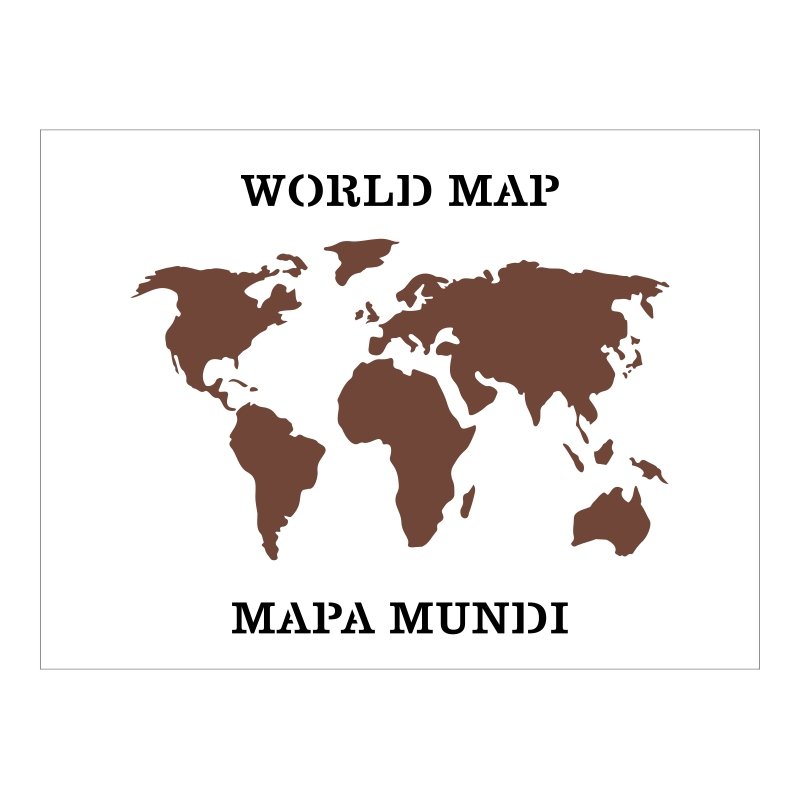 Stencil Mapa Mundi World Map - 15x20 - Ref 264 | Stencils ... Stencil Mapa Mundi World Map - 15x20 - Ref 264 | Stencils ...