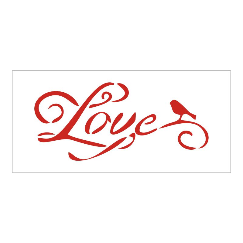 Stencil Love 7x15 Ref 8030 Stencil direto da fábrica com até 50