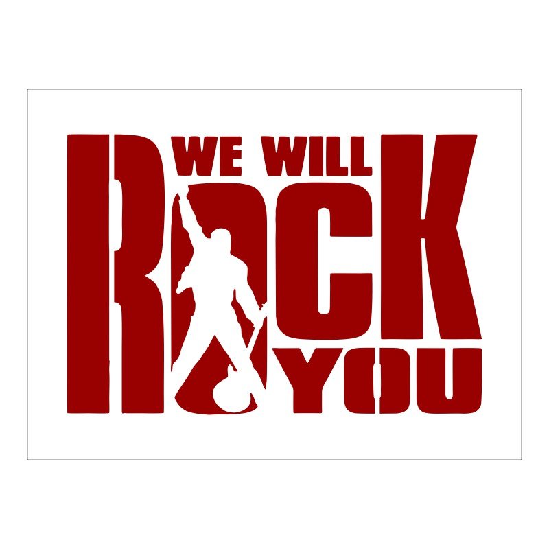 Stencil We Will Rock You - 15x20 - Ref A2386 | Stencils, Acessórios para Artesanato e Decoração ...